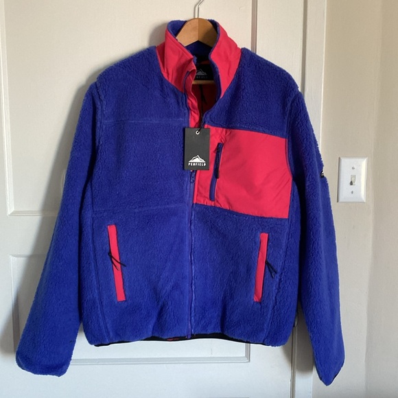 NWT Penfield Mens Mattawa Fleece Sherpa Jacket Royal Blue - Picture 2 of 7